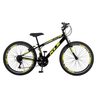 Bicicleta Aro 24 Alum Kls Sport Gold Freio V-Brake Mtb 21V
