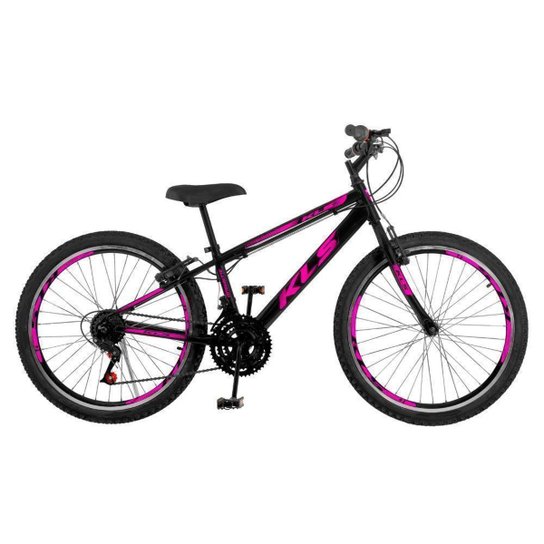 Bicicleta Aro 24 Alum Kls Sport Gold V-Brake Mtb 21V Feminina