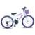Bicicleta Aro 24 C/cestinha Forss Anny 18 Marchas Violeta - Branco