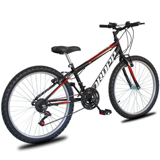 Bicicleta Aro 24 Dropp Sport Infantil Adulto18 vel marchas Freio V-Brake