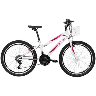Bicicleta Aro 24 Infantil Caloi Ceci Branca 21 Marchas