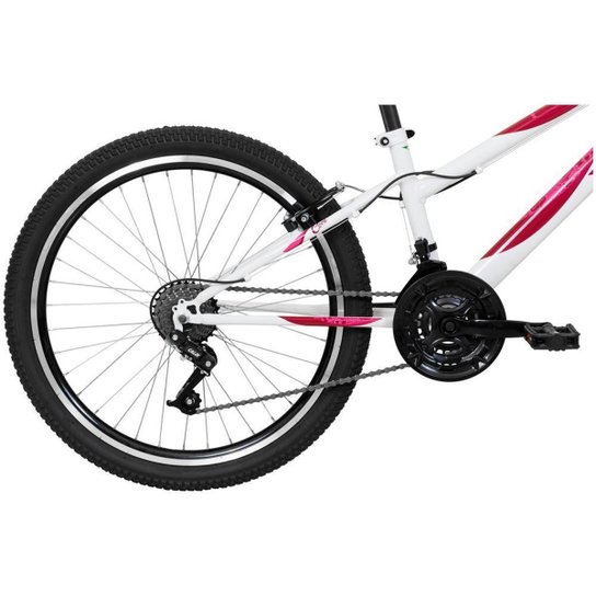Bicicleta Aro 24 Infantil Caloi Ceci Branca 21 Marchas
