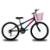 Bicicleta Aro 24 Infantil KOG Feminina Com 18 Marchas Cestinha - Preto+Rosa