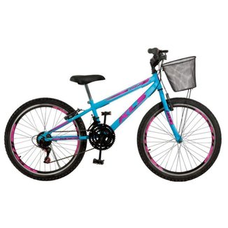 Bicicleta Aro 24 Kls Sport Gold Freio V-B Mtb 21V Feminina
