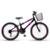 Bicicleta Aro 24 Kls Sport Gold Freio V-B Mtb 21V Feminina - Preto+Pink