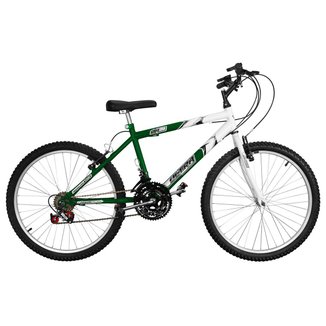 Bicicleta Aro 24 Masculina Bicolor 18 Marchas Aço Carbono Ultra Bikes 