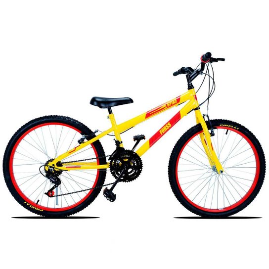 Bicicleta Aro 24 Urbana Forss Spike 18 Marchas Vermelha