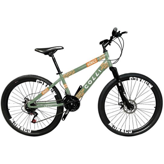 Bicicleta Aro 26" Colli Mônaco Freio a Disco de Aço 21 Marchas