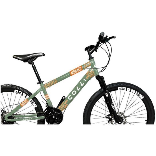 Bicicleta Aro 26" Colli Mônaco Freio a Disco de Aço 21 Marchas