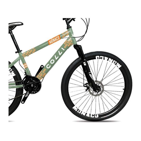 Bicicleta Aro 26" Colli Mônaco Freio a Disco de Aço 21 Marchas