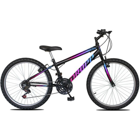 Bicicleta Aro 26 Dropp Sport Infantil Adulto18 vel marchas Freio V-Brake