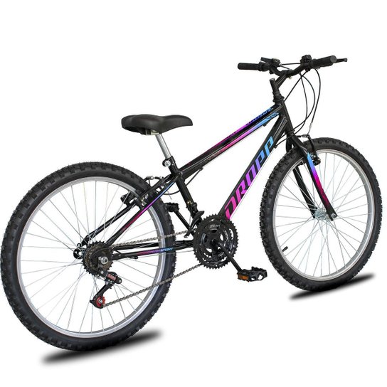 Bicicleta Aro 26 Dropp Sport Infantil Adulto18 vel marchas Freio V-Brake