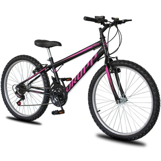 Bicicleta Aro 26 Dropp Sport Infantil Adulto18 vel marchas Freio V-Brake