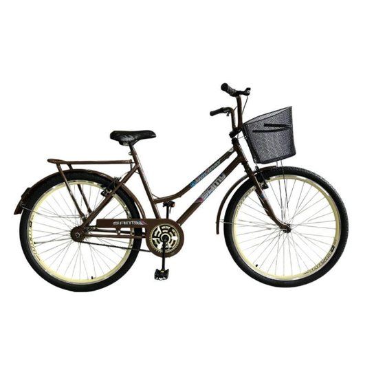 Bicicleta Aro 26 Feminina Retro Urbana Tropical Freios V Brake Rodas Alumínio Aero Reforçado