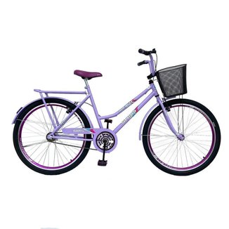 Bicicleta Aro 26 Rolamentada Urbana Retro C/ Cestinha Rodas Aluminio Aero Reforçado
