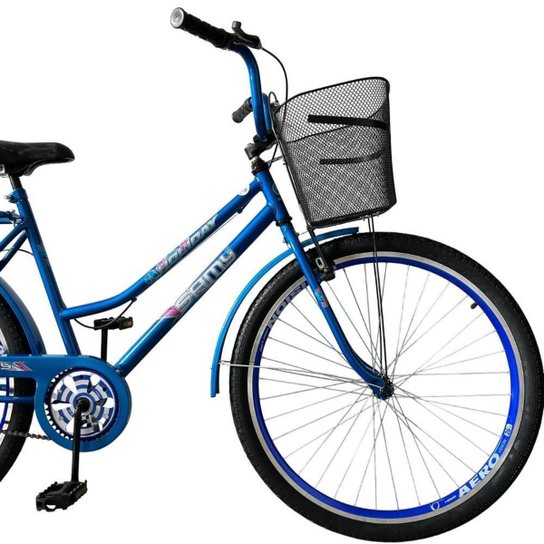 Bicicleta Aro 26 Rolamentada Urbana Retro C/ Cestinha Rodas Aluminio Aero Reforçado