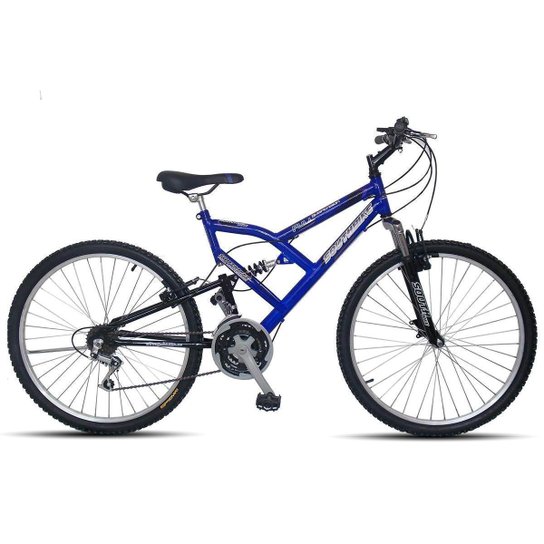 Bicicleta Aro 26 South Full Suspension 18 marchas Freio V-Brake