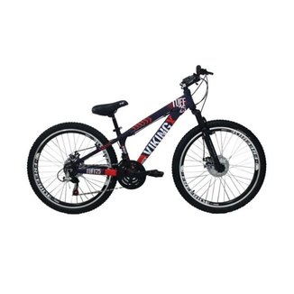 Bicicleta Aro 26 Vikingx Tuff 21v Alumínio X25 X-25 Freeride DH Aros Vmaxx Freio a Disco