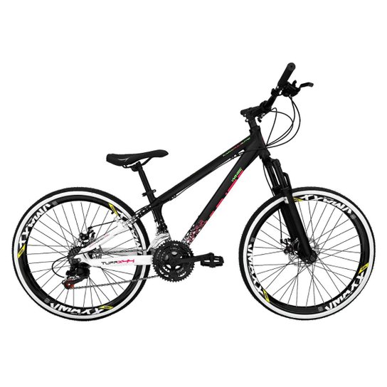 Bicicleta Aro 26 Vikingx Tuff 21v Alumínio X44 Freeride DH Rodas Vmaxx Freio a Disco