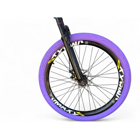 Bicicleta Aro 26 Vikingx Tuff Freeride Câmbios Shimano 21v Aros Vmaxx DH Freio a Disco Pneu Flame