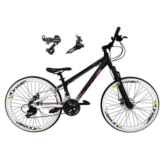Bicicleta Aro 26 Vikingx Tuff X44 Alumínio 21v Câmbios Shimano TZ Rodas Vmaxx Freio a Disco
