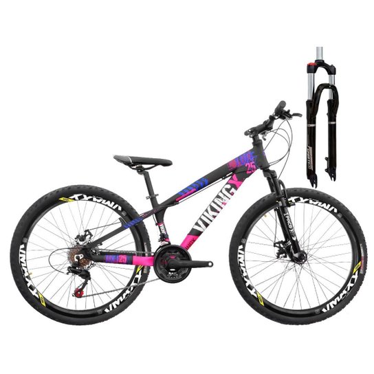 Bicicleta Aro 26 VikingX Tuff25 21v Freios Mecânicos e Trava