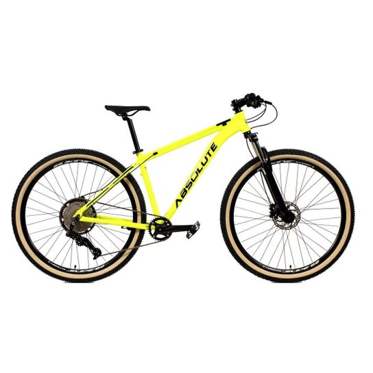 Bicicleta Aro 29 Absolute Nero 4 12v Suspensão c/ Trava K7 11/50 Freio Hidráulico Kit 1x12 Pneu Bege