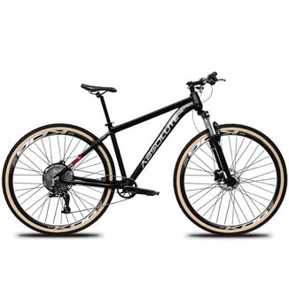 Bicicleta Aro 29 Absolute Nero 5 12v Suspensão c/ Trava K7 11/50 Freio Hidráulico Kit 1x12 Pneu Bege