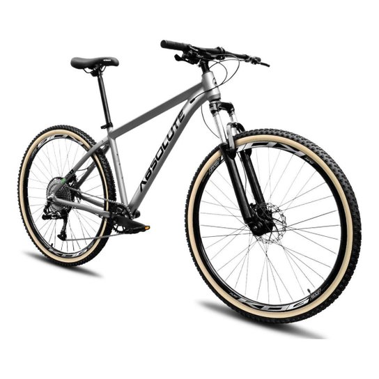 Bicicleta Aro 29 Absolute Nero 5 12v Suspensão c/ Trava K7 11/50 Freio Hidráulico Kit 1x12 Pneu Bege