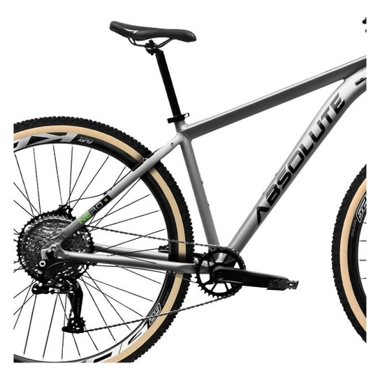 Bicicleta Aro 29 Absolute Nero 5 12v Suspensão c/ Trava K7 11/50 Freio Hidráulico Kit 1x12 Pneu Bege