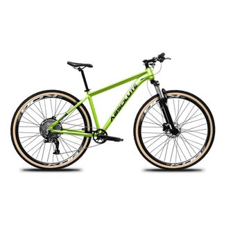 Bicicleta Aro 29 Absolute Nero 5 12v Suspensão c/ Trava K7 11/50 Freio Hidráulico Kit 1x12 Pneu Bege
