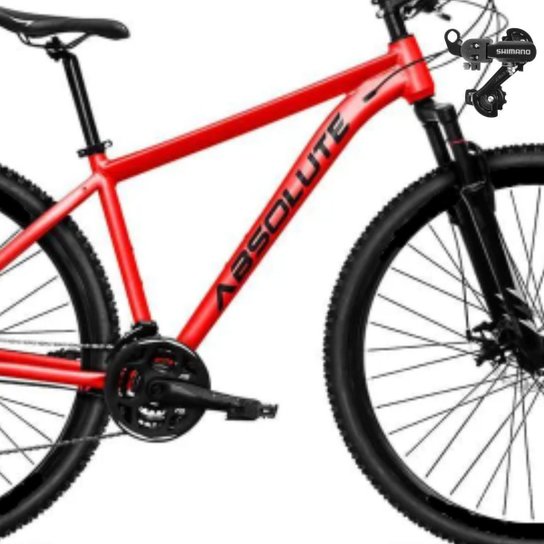 Bicicleta Aro 29 Absolute Nero 5 21 Marchas Mtb Indexada Alumínio Suspensão 80mm Cambio Tras Shimano