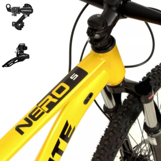 Bicicleta Aro 29 Absolute Nero 5 21 Marchas Mtb Indexada Alumínio Suspensão 80mm Cambios Shimano