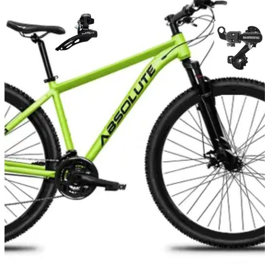 Bicicleta Aro 29 Absolute Nero 5 21 Marchas Mtb Indexada Alumínio Suspensão 80mm Cambios Shimano