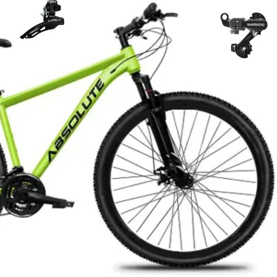 Bicicleta Aro 29 Absolute Nero 5 21 Marchas Mtb Indexada Alumínio Suspensão 80mm Cambios Shimano