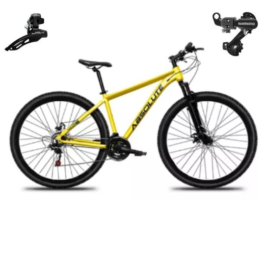 Bicicleta Aro 29 Absolute Nero 5 24 Marchas Mtb Cambios Shimano Suspensão 80mm