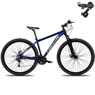 Bicicleta Aro 29 Absolute Nero 5 24V Mtb Indexada Aluminio Tras Shimano Suspensão 80mm Cambio