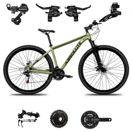 Bicicleta Aro 29 Absolute Nero 5 24v Mtb Indexado Disco Shimano Cubo K7