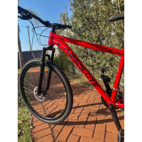 Bicicleta Aro 29 Absolute Nero 5 Alumínio 21v Cabos Internos Freio a Disco Suspensão Dianteira Mtb