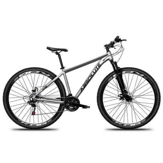 Bicicleta Aro 29 Absolute Nero 5 Alumínio 21v Câmbios Shimano Freio a Disco Suspensão Dianteira Mtb