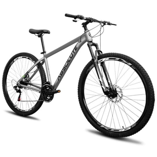 Bicicleta Aro 29 Absolute Nero 5 Alumínio 21v Câmbios Shimano Freio a Disco Suspensão Dianteira Mtb