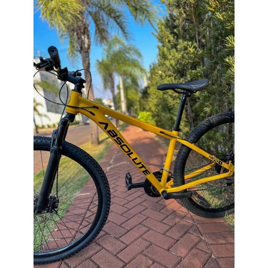 Bicicleta Aro 29 Absolute Nero 5 Alumínio 21v Câmbios Shimano Freio a Disco Suspensão Dianteira Mtb
