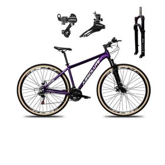 Bicicleta Aro 29 Absolute Nero 5 Alumínio 24v Câmbios Shimano Suspensão Com Trava Pneus Bege
