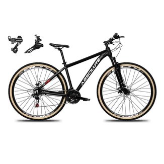Bicicleta Aro 29 Absolute Nero 5 Alumínio 24v Câmbios Shimano Tz Freio Disco Susp.Diant Pneu Faixa
