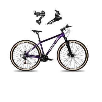 Bicicleta Aro 29 Absolute Nero 5 Alumínio 24v Câmbios Shimano Tz Freio Disco Susp.Diant Pneu Faixa