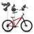 Bicicleta Aro 29 Absolute Nero 5 MTB Alumínio 21 Marchas Câmbio Shimano Freio a Disco - Vermelho