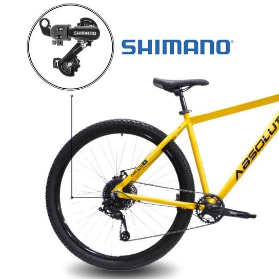 Bicicleta Aro 29 Absolute Nero 5 MTB Alumínio 21 Marchas Câmbio Shimano Freio a Disco