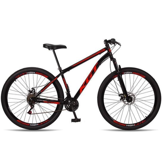 Bicicleta Aro 29 Aço Carbono KGT Freios Disco Suspensão 21v