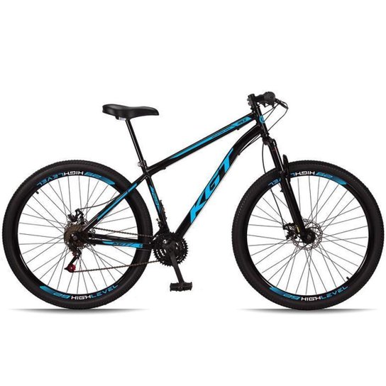 Bicicleta Aro 29 Aço Carbono KGT Freios Disco Suspensão 21v