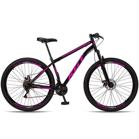 Bicicleta Aro 29 Aço Carbono KGT Freios Disco Suspensão 21v